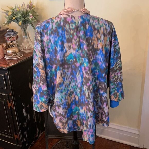 Kimchi Blue M/L Open Front Fly Lined Cape Kimono U/O - Picture 4 of 5